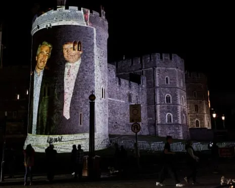 Four People Taken into Custody After Projections of Donald Trump and Jeffrey Epstein Projected on Royal Windsor Castle